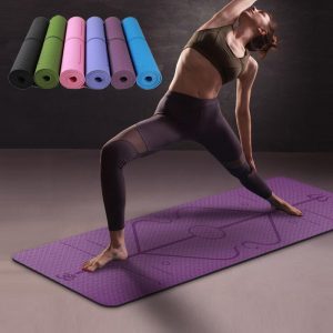 574140219 1830*610*6mm TPE Yoga Mat with Position Line Non Slip Carpet Mat For Beginner Environmental Fitness Gymnastics Mats