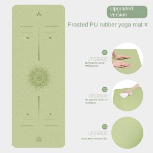574140322 Matte PU Natural Rubber Yoga Mat Non-Slip Durable Shock-Absorbing Exercise Dance Fitness Premium Mat